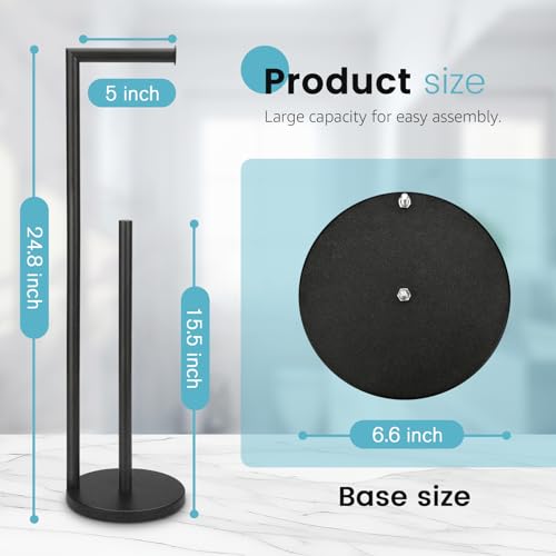 Toilet Paper Holder Stand, Toilet Paper Holder Free Standing, Toilet Paper Stand, Black Galaxy Toilet Paper Storage, Rustproof Bathroom Toilet Paper Holders for 4 Rolls - color: Black Galaxy