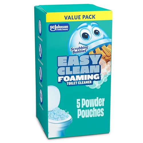 Scrubbing Bubbles Easy Clean Foaming Toilet Bowl Cleaner, Easy Toilet Drop In Powder Pouches, 100g (5 Pouches) - size: 5 Count (Pack of 1)