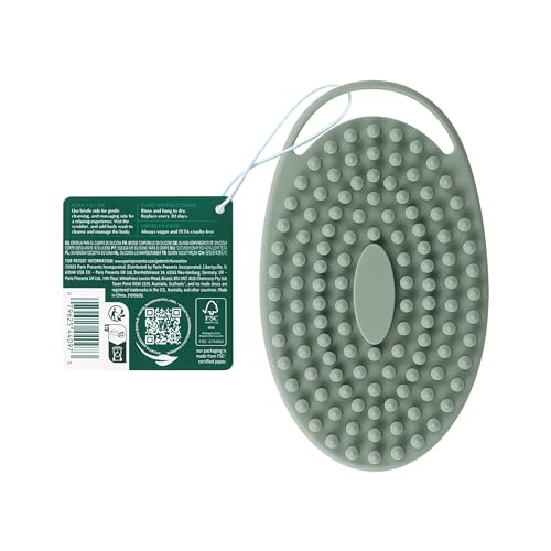 EcoTools Silicone Body Scrubber, for Gentle Cleansing & Exfoliating, 2-in-1 Silicone Scrubber & Body Massager, Hygienic & Durable Bath Accessory, Eco Friendly, Vegan, & Cruelty Free, 1 Count