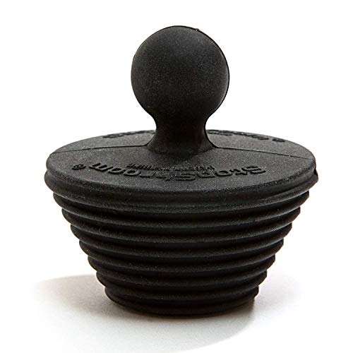 StopShroom Tub 2 Pack Universal Stopper for Bathtub and Bathroom Sink Drains, Black, 6-Pack