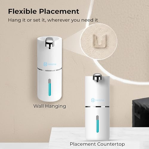 Automatic Foaming Soap Dispenser, White | IPX5 Waterproof 12.8oz / 380mL Capacity 4 Adjustable Foam Levels USB-C Rechargeable Long-Lasting Battery - color: White (Foamy)