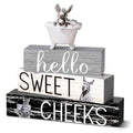 Cinnvoice 4 Pcs Funny Donkey Bathroom Decor Farmhouse Bathroom Decoration Western Hello Sweet Cheeks Table Centerpiece Gift for Christmas Valentines Back to School - style: Funny Donkey
