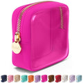 Embla Clear Cosmetic Bag Makeup Case, Clear Zipper Make Up Pouch and Toiletry Travel Tote, Cute Skincare Pouches for Women Girls, Preppy Purse Cosmetic Organizer, Mini Makeup Bags, Fuchsia | Small Pink Clear Nylon/PVC Cosmetic Bag with Zipper, Waterproof