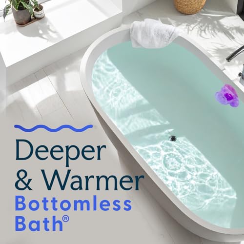 SlipX Solutions Bottomless Bath, Essential Overflow Drain Cover for Bathtub, Best Bath Accessories for Women, Adds Inches of Water to Your Tub for Deeper Soak, 4" Diameter, Pink - color: Pink