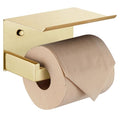 KOKOSIRI Toilet Paper Holder with Shelf Toilet Roll Holder for Bathroom Restroom T-304 Stainless Steel Wall Mounted, Gold Finish, B2010BG - color: Brushed Gold, size: With Shelf(1 Pack)