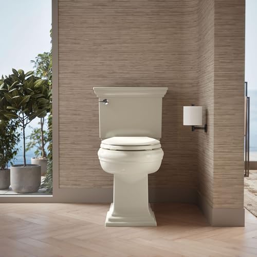 KOHLER CACHET® Nightlight Soft Close Toilet Seat Elongated, ReadyLatch®, Grip-Tight Hardware, Biscuit - color: Biscuit, size: Elongated