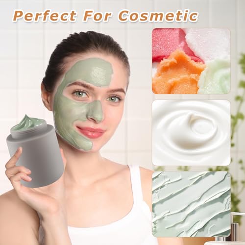 16.9oz/500g Plastic Containers Empty Cosmetic Jars Large Makeup Sample Storage Pot with Lid & Inner Liner for Lotion Cream Ointments DIY Makeup Travel - 1 Pcs-Grey - color: 1 Pcs-Grey