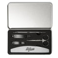 Nail Aid Kit | Compact Metal Case Manicure & Pedicure Tool Set for Home & Travel | Clippers (Large/Small), Scissors, File, Cuticle Pusher | K-Beauty Grooming Essentials, Gift Ready