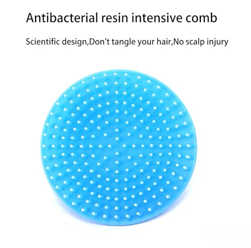 2 Pack Hair Scalp Massager Shampoo Brush Shower Head Scrubber Cleanser Massage Comb for Hair Growth Ease Dandruff Removal and Head Relaxation for Women and Men or Pets (Blue)