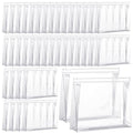 Xuniea 100 Pcs Mini Clear Makeup Bag PVC Small Travel Toiletry Organizer Pouches Bulk Waterproof Transparent Plastic Cosmetic Bag with Zipper for Women Men Travel(8.6'') - size: 8.6''