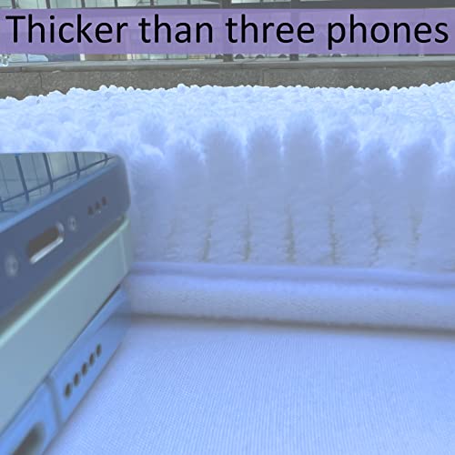 RUN HELIX White Bathroom Rugs Sets 4 Piece with Toilet Lid Cover, Non Slip Bathroom Mats Extra Soft Chenille Bath Rugs Absorbent Shaggy Rugs Perfect Plush Mats U-Shaped Toilet Rug Batroom Set - color: White, size: 1'8" x 2'8" (Square + oval + U-shape)