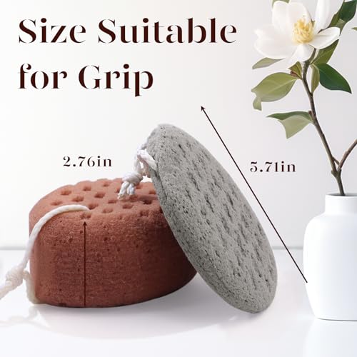 BAIMEI IcyMe Body Bath Sponge for Shower – Soft & Exfoliating, 2-Pack | Soft, Durable & Skin-Friendly Exfoliating Loofah Sponge, Easy To Grip, Rich Lather Quick Rinse, Daily Bath Gifts for Women