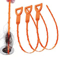 Drain Snake Clog Remover:3 Pcs Hair Clog Auger, 25 Inch Drain Cleaner Tool Suitable for Dredging Clogged Pipes, Sink, Shower Drains(Orange) - color: Orange