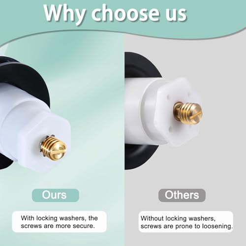 Universal Toe Touch Bathtub Drain Stopper - 3/8'' & 5/16'' Thread Studs with Star-Shaped Lock Washer, Brushed Nickel (1 Pack) - color: Brushed Nickel