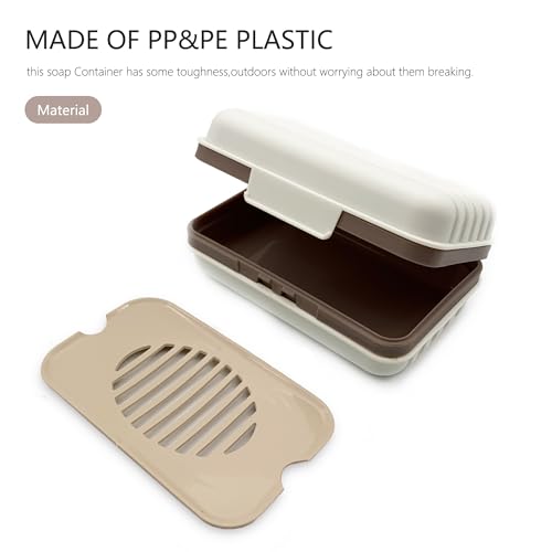 Travel Soap Container, Portable Travel Soap Case, Soap Dish with Lid for Camping, Outdoor, Bathroom, Hiking Traveling (3pcs 3 Color)