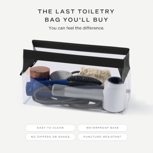 Cadence Parcel - Clear Travel Kit with Zipperless Magnetic Closure - Ink, Extra Large - Durable, Leak-Resistant and TSA Approved Toiletry Bag - Modular Organization - Recycled TPU (4 Qt) - color: Ink, size: Extra Large