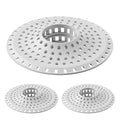 Aluvor Bathtub Drain Hair Catcher,Silicone Tub Hair Catcher Drain Protector | Collapsible Shower Hair Drain Catcher Strainer for 1.48'' to 1.76'' Flat Regular Drains, 3PCS/Grayish-White - color: A-grayish-white
