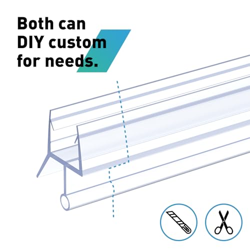2 PCS 3/16" X 36" Shower Door Bottom Seal | Stop Shower Leaks and Create a Water Barrier - size: For 3/16" Glass