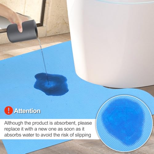 Upgraded 25 Pack Disposable Toilet Mats,Super Absorbent Toilet Floor Protector from Urine,Disposable Toilet Floor Mat for Urine,U Shaped Toilet Mat for Urine,Around Toilet Floor Protector 24" x 22"