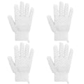 Exfoliating Bath Gloves 2 Pairs - Heavy Texture Body Scrub Gloves for Shower, Spa, Massage and Body Scrubs, Dead Skin Remover, Washing Gloves with Hanging Loop(Milk White) - color: White