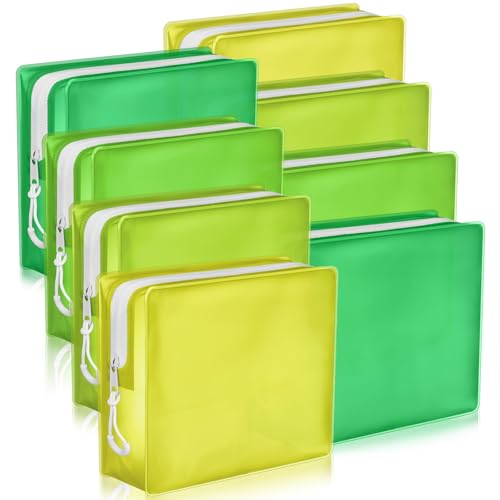 8 Pack TSA Approved Travel Toiletry Bags Frosted Translucent Leak-proof Cosmetic Makeup Bags for Women Men Travel Organizer Airport Security(Green,6.7 x 5.5 x 1.8 Inch) - color: Green, size: 6.7 x 5.5 x 1.8 Inch