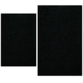 Bathroom Rugs Sets 2 Piece, Extra Soft Chenille Bath Mat Ultra Absorbent Bathroom Rug, Bathroom Mat with Sturdy PVC Non-Slip Bottom, Machine Washable Bath Rugs (20x32 Inch + 16x24 Inch, Black) - color: Black, size: 16" x 24" + 20" x 32" (Rectangular)