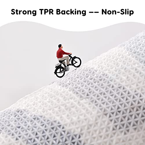 TRUEDAYS Colorful Boho Bath Mat Half Round Water Absorbent Non-Slip Bathroom Rugs, Machine Washable Soft Microfiber Sun Bath Rug for Bathroom, Shower, Room - color: Colorful