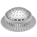 Aluvor Bathtub Drain Hair Catcher Shower Drain Cover Sink Drain Protector | Bathroom Sink & Bathtub Drain Strainer for Pop-Up & Regular Drains, grey - size: Large-Grey