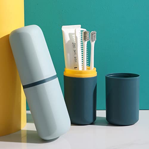 1 Pcs Travel Toothbrush Holder Plastic Toothbrush Travel Case Portable Toothbrush Holder for Travel Normal Toothbrush Electric Toothbrush Container for Traveling Business Camping Daily Uses - color: Dark Green
