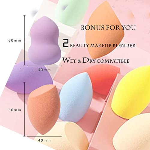28PCS Beginner Kits Makeup Brushes Complete Sets Travel-Friendly - color: Champagne