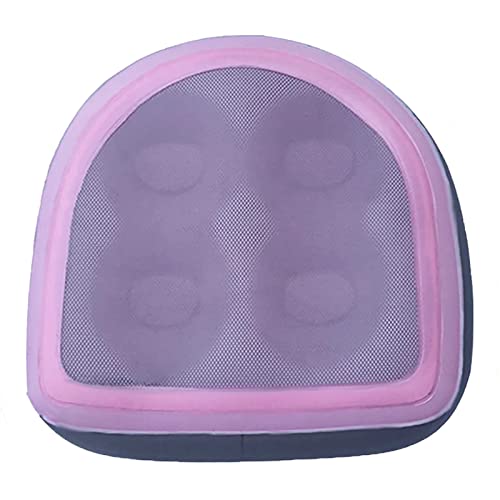 Inflatable Hot Tub Seat Booster with Suction Cups & Mesh Cover, Dual Use Inflatable Hot Tub Cushion Seat, Non Slip Blow Up Pillow Hot Tub Chairs Accessories for Adults Elderly Spa Bathtub - color: Pink