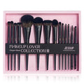 Jessup Makeup Brushes Set Jessup Make up Brushes 14Pcs Black Kabuki Foundation Eyeshadow Contour Concealer Powder Eyeliner Crease Eyebrow Blending Brush with Gift Box, T336-G - color: I-Black Gift, size: Full Brush Set