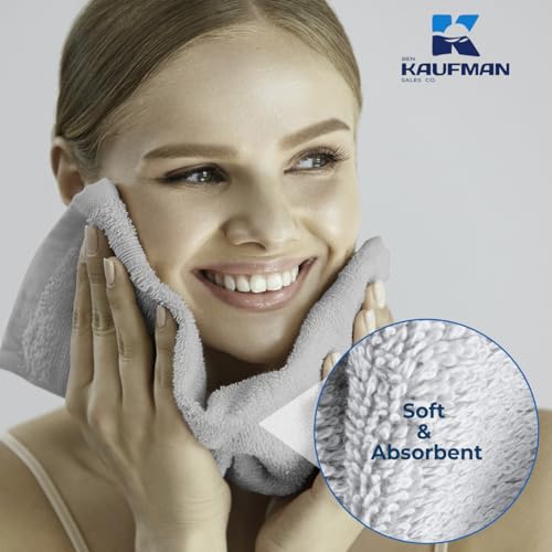 Kaufman - Luxury Washcloths 12 Pack | 13 x 13 in | 100% Cotton Face Towels | Soft Feel Wash Cloths for Your Face and Body, Highly Absorbent - Wash Cloth Essential for Showering Bathroom, Spa, and Gym - color: Dove Grey, size: 12 Washcloths