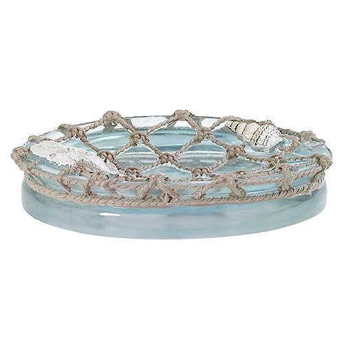 Avanti Linens - Soap Dish, Resin Countertop Soap Holder, Beach Inspired Bathroom Accessories (Seaglass Collection) - size: Soap Dish
