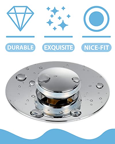 Bathroom Sink Stopper 2 Pack, Bathroom Sink Drain Strainer, Revolutionary Bathroom Accessories and Essentials (Chrome) - color: Chrome, size: 2 Pack