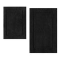 Calvin Klein - Bath Rug Set, Soft & Absorbent Cotton Bath Mats, Modern Bathroom Essentials (Essence Black, 2-Piece) - color: Essence Black, size: 1'9" x 2'10" (Rectangular)