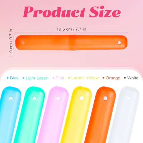 Toothbrush Holder Bulk, 6-Color Plastic Toothbrush Holder, Individually Packaged for Easy Daily Travel, Suitable for Travel, Home, and School (120-PACK)