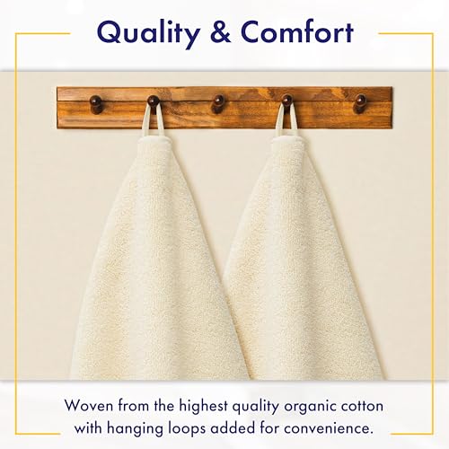 Alusa Home 100% Organic Luxury Bath Sheets - GOTS Certified - Extra Large 35x70 Inches (Pack of 2) Zero-Twist, Long-Staple Cotton Bath Sheet Set (Papyrus) - color: Papyrus, size: 2pc Bath Sheets