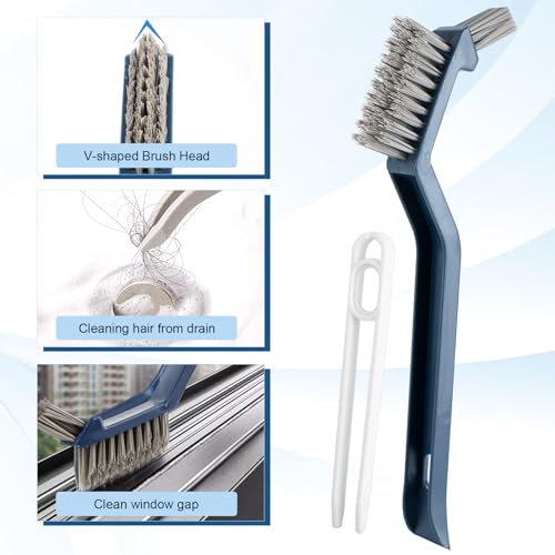 13Pcs Crevice Cleaning Brushes, Hard Bristle Deep Cleaning Tools for Gaps | Multifunctional Crevice Cleaning Brushes, Applied for Windows, Kitchens, Tight Spaces, Corners, Sinks, Bathrooms