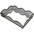Black Metal Decorative Tray with Mirror Base - Square Multi-Purpose Tray for Bathroom, Living Room, Hallway and Kitchen (8.4"X5.8"X2") - size: 8.4" x 5.8" x 2"