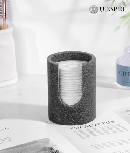 Luxspire Bathroom Cup Dispenser, 3oz Dixie Cup Dispenser, Resin Dixie Cup Holder, Disposable Paper Cup Holder for Bathroom, Cotton Pad Holder, Guest Bathroom Essentials, Gray - color: Gray, size: 3oz