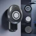 Electric Back Scrubber for Shower, 7'' Large Back Scrubber for Shower Wall, 3 Speed Adjustment Exfoliating Brush for Back Cleansing, Exfoliating - color: Black