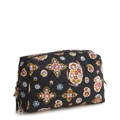 Vera Bradley Women's Cotton Nfl Medium Cosmetic Makeup Organizer Bag (Multiple Teams Available) - color: North Star Sky, size: One Size