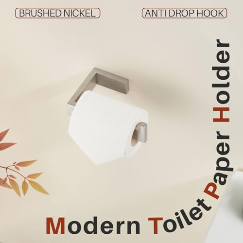 KOKOSIRI Toilet Paper Holder Brushed Nickel for Kitchen Bathroom Washroom Toilet Tissue Roll Paper Holder Wall Mount Stainless Steel B2009BR - color: Brushed Nickel