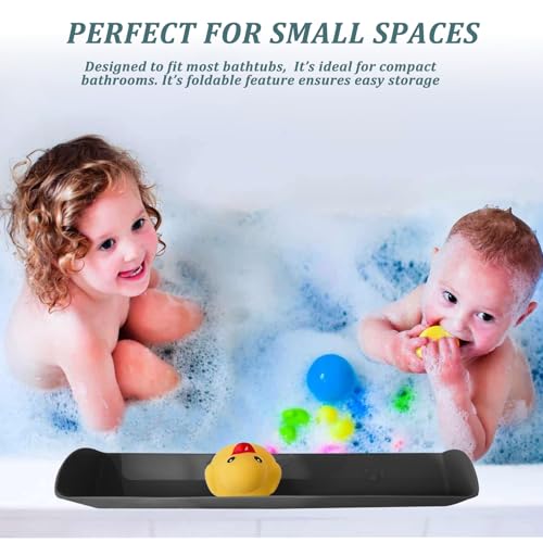 Bathtub Splash Guard Silicone Tub Water Splash Guard (Grey)