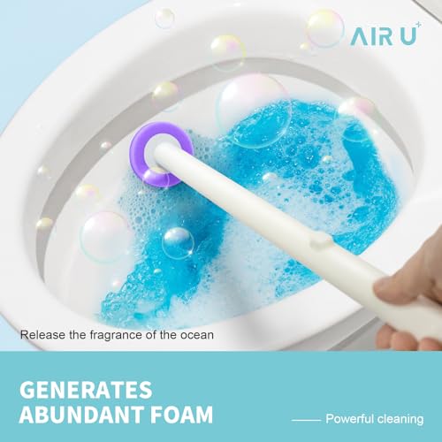 48 Count Disposable Toilet Brush Heads, Toilet Bowl Wand Refills for Toilet and Bathroom Cleaning, Purple Lavender Fragrance, Not Suitable for Electric Toilet Brushes - color: Purple