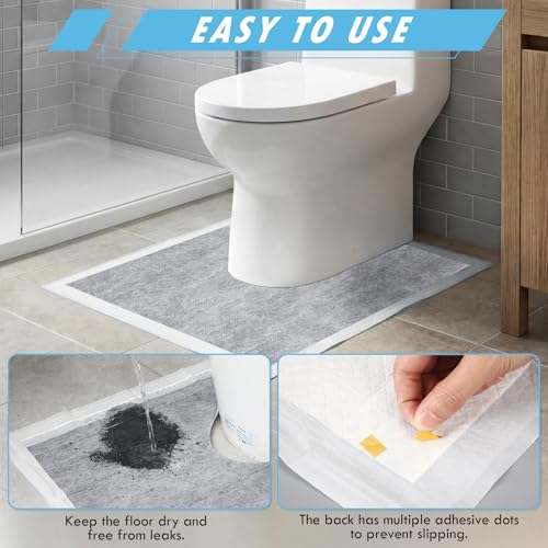 20 Pack Disposable Toilet Mats U Shaped Toilet Mat Absorbent Toilets Floor Protector Toilets Floor Protector from Urine for Potty Training, Anti Urine Commode Mat for Children (Gray) - color: Light Gray, size: Classic
