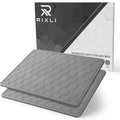 Diatomaceous Earth Stone Bathmat | Eco-Friendly XL Stone Bath Mat 18x24 Inch. Instant Dry Bathroom Mat with Sandpaper & Pads. Multiuse, Kitchen Counter & Stone Dog Bowl Mat (2, Grey) - color: Grey
