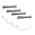Multi-purpose Waterproof Clear Vinyl Zippered Toiletry Cosmetics Makeup Pouch With French Tape 4-pack - size: Medium
