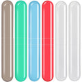 6 Pack Travel Toothbrush Case Breathable Portable Toothbrush Holder Plastic Toothbrush Cover Container for Couples Valentine Gifts, Traveling, Bathroom, School, Home, Business, Camping - color: Red+Blue+Green+Grey+Lucency(2)